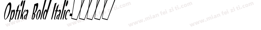 Optika Bold Italic字体转换